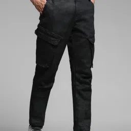 Jack & Jones Black Cotton Loose fit Denim Jeans image 1