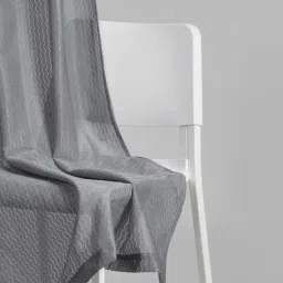 Haus & Kinder Blue Polyester Abstract Ocean Ripple Rode Pocket 5 ft Window Curtain - Set of 2 image 5