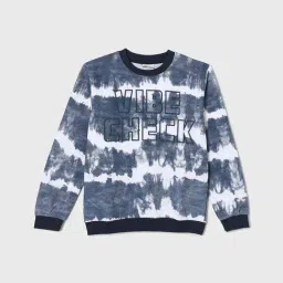Fame Forever By Lifestyle Navy Regular Fit Printed Sweatshirt-image-60
