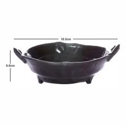 Goodhomes Black Melamine Serving Bowl - Set of 2 image 3