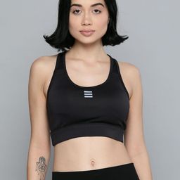 Alcis Black & Grey Non-Wired Lightly Padded 360 Degree Support Workout Bra ECWBTAW20003110-picture-10