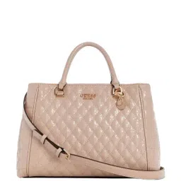 GUESS Taupe Quilted Satchel-image-21