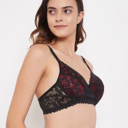 Clovia Black & Red Non Wired Padded Push Up Bra image 4