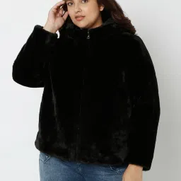 Vero Moda Curve Black Hooded Jacket image 1