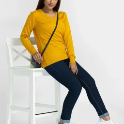 Globus Yellow Regular Fit Sweater image 4