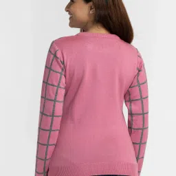Globus Pink Checks Sweater image 2