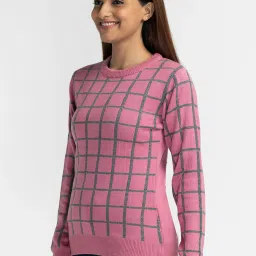 Globus Pink Checks Sweater image 3