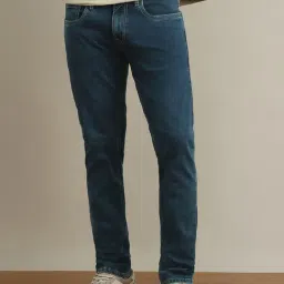 Peter England Blue Cotton Skinny Fit Jeans-image-11