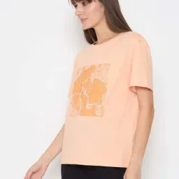 MADAME Peach Printed T-Shirt-picture-16