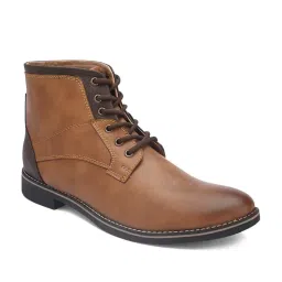 El Paso Men's Tan Derby Boots image 2