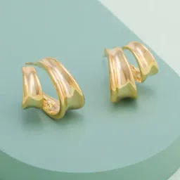 Kushal's Fashion Jewellery Gold Polished Trendy Earrings for Women-picture-27