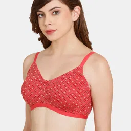 Rosaline by Zivame Red Printed Full Coverage Double Layered Bra image 3