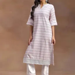 Libas Pink Printed Kurta Pant Set With Dupatta-picture-13