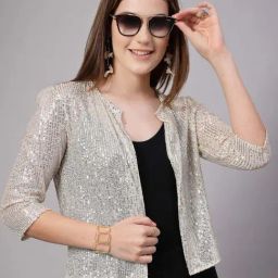 Style Quotient Silver Embellished Shrug-picture-43
