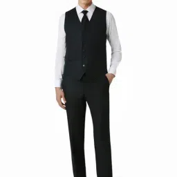 Van Heusen Green Slim Fit Checks Four Piece Suit image 3