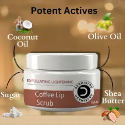 Dermistry Exfoliating Coffee Lip Scrub & Plumping SPF10 Cocoa Butter Lip Balm Combo image 3