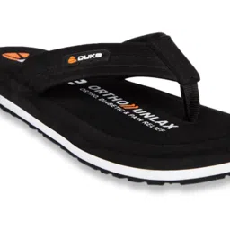 Duke Men's Black & White Flip Flops image 4
