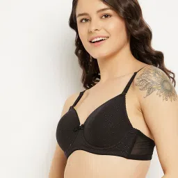 Clovia Black Under Wired Padded T-Shirt Bra image 3
