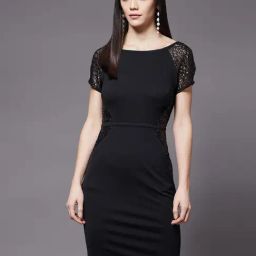 Miss Chase Black Embellished Bodycon Dress-picture-12