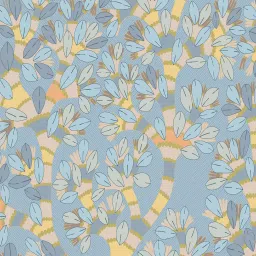 Petal Home Gondi Tree Floral Blue 300 TC Cotton Single Bed Sheet with 1 Pillow Cover image 4