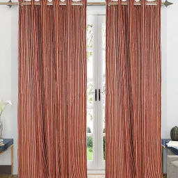 Saral Home Red Blackout Long Door 9 ft Curtains Set of - 2 image 1
