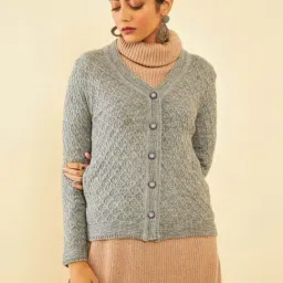 Soch Grey Self Pattern Cardigan-image-23
