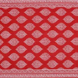 MILAAV Red Floral 144 TC Single Bedsheet with 1 Pillow Covers image 2