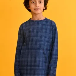 Anthrilo Boys Blue Checks T-Shirt-picture-39