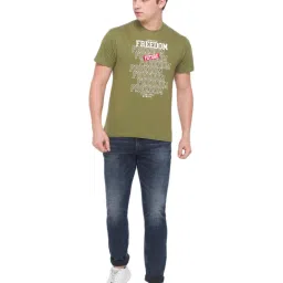 Globus Green Cotton Regular Fit Printed T-Shirt image 5