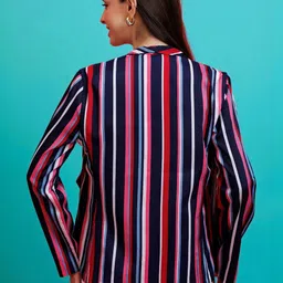 PURYS Women Striped Shrug image 2