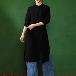 Jaipur Kurti Women Mandarin Collar Straight Kurta-image-65