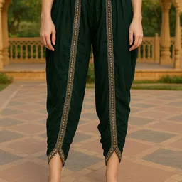 Miaz Lifestyle Women Embroidered Loose Fit Dhoti Salwar-image-53