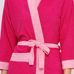 POORAK Shawl Collar Full Sleeve Bath Robe image 3