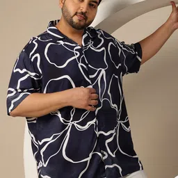 Sztori Plus Size Printed Oversized Shirt-image-79