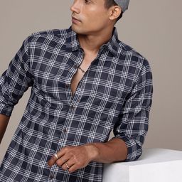 R.Code by The Roadster Life Co. Men Classic Tartan Checked Casual Shirt-picture-37