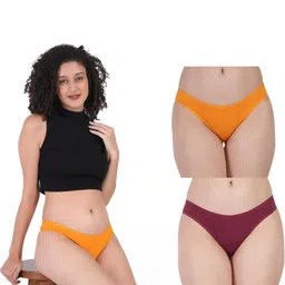 ORLIZEA Pack of 2 Women Low-Rise Cotton Blend Thongs-picture-37