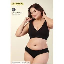 Zelena Black Non-Wired Maternity Nursing Bra with Adjuster-picture-11