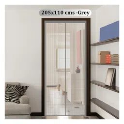 Classic Mosquito Net Magnetic Screen Fiberglass Mesh Curtain Patio Door With Full Frame Hook & Loop L 205 x B 110 cm - Grey-image-14