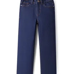 Pine Kids Denim Woven Full Length Washed Jeans-Navy-picture-15