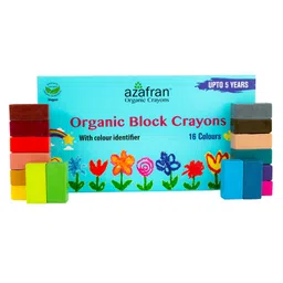 Azafran Organic Block Crayons - 16 Colours image 1