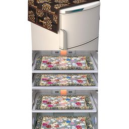 Dakshya Industries Fridge Top Cover and Fridge Mat Combo Set of 5-picture-43