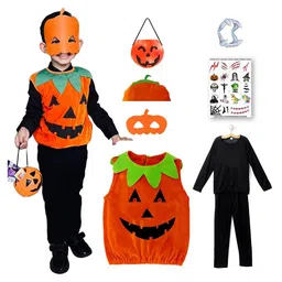 Sarvda Full Sleeves Halloween Theme Pumpkin Costume Set - Orange-picture-12