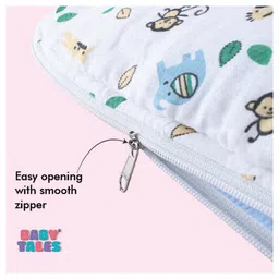 Baby Tales Muslin Nest Bag With Airplane Print - Light Blue image 4