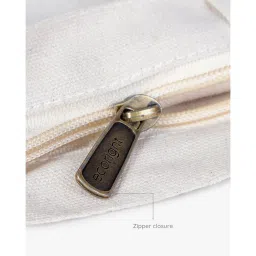 EcoRight Blue Flowers Canvas Tote Bag with Zip image 4