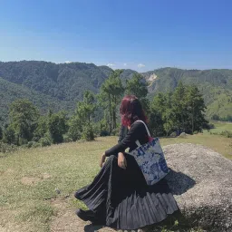 EcoRight Blue Flowers Canvas Tote Bag with Zip image 5