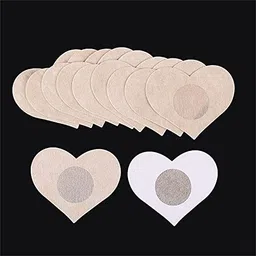sowuno Nipple Sticker Solid Color 10 Pairs Lightweight Nonslip Mini Round Sticky Adhesive Invisible Bra Non-Woven Lift Sticky Adhesive image 2
