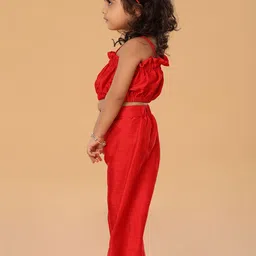 The Mini Trunk Girls Shoulder Straps Blouson Top & Trousers Clothing Set image 3