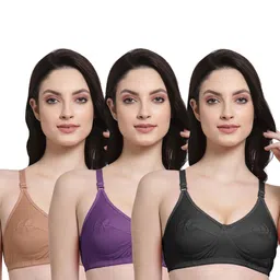 SHYAM SONS FLAIR Women Pack of 3 Full Coverage Bra image 4