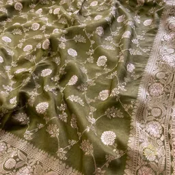 ZIKARAA Woven Design Zari Handloom Saree image 5