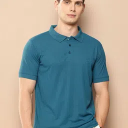 INVICTUS Men Self Design Polo Collar T-shirt image 1